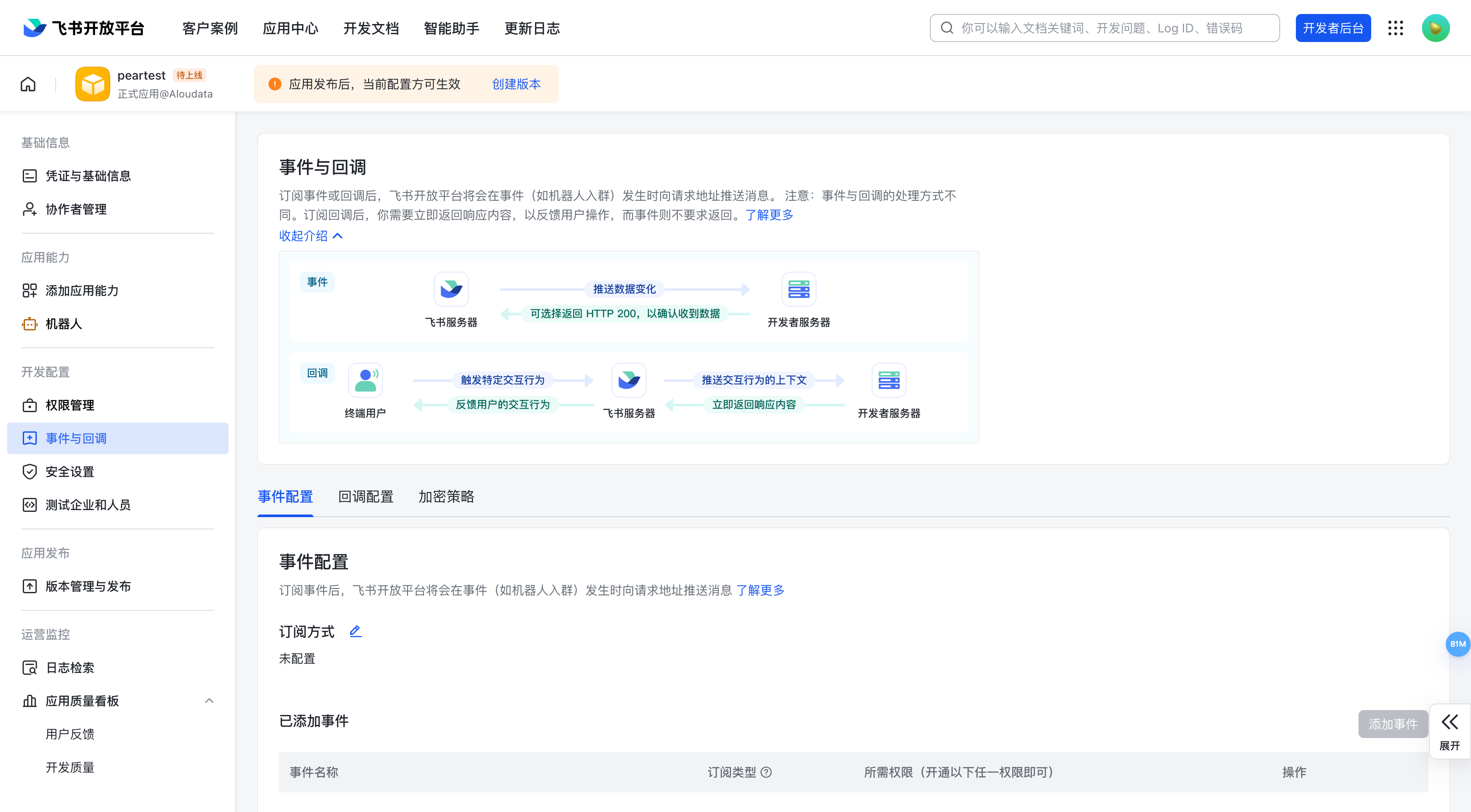 飞书事件配置